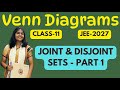 Class11 | Set Theory | VENN DIAGRAM - Joint &amp; Disjoint Sets in Venn Diagram |  JEE Mains | Part1