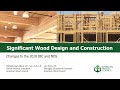 Modifications importantes en matire de conception et de construction en bois apportes  libc et au nds 2018