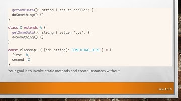 How to Store Implemented Classes with Static Methods in a Dictionary in Typescript
