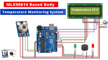 DIY non-contact infrared Temperature Monitoring | MLX90614 Sensor | Arduino