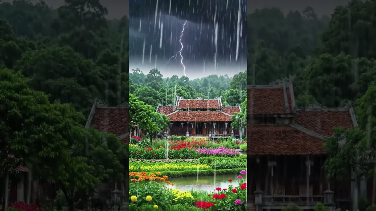 Thunder Sounds and Rain Perfect for Insomnia and Calmness || Ai Video