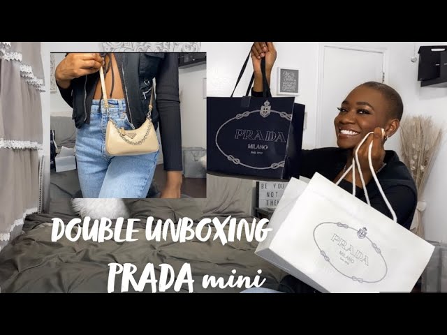 UNBOXING PRADA CROSSBODY TESSUTO SAFFIANO NERO BAG // LUXURY