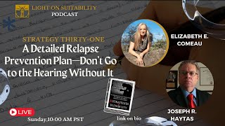 Strategy 31: A Detailed Relapse  Prevention Plan—Don’t  Go to the Hearing Without  It