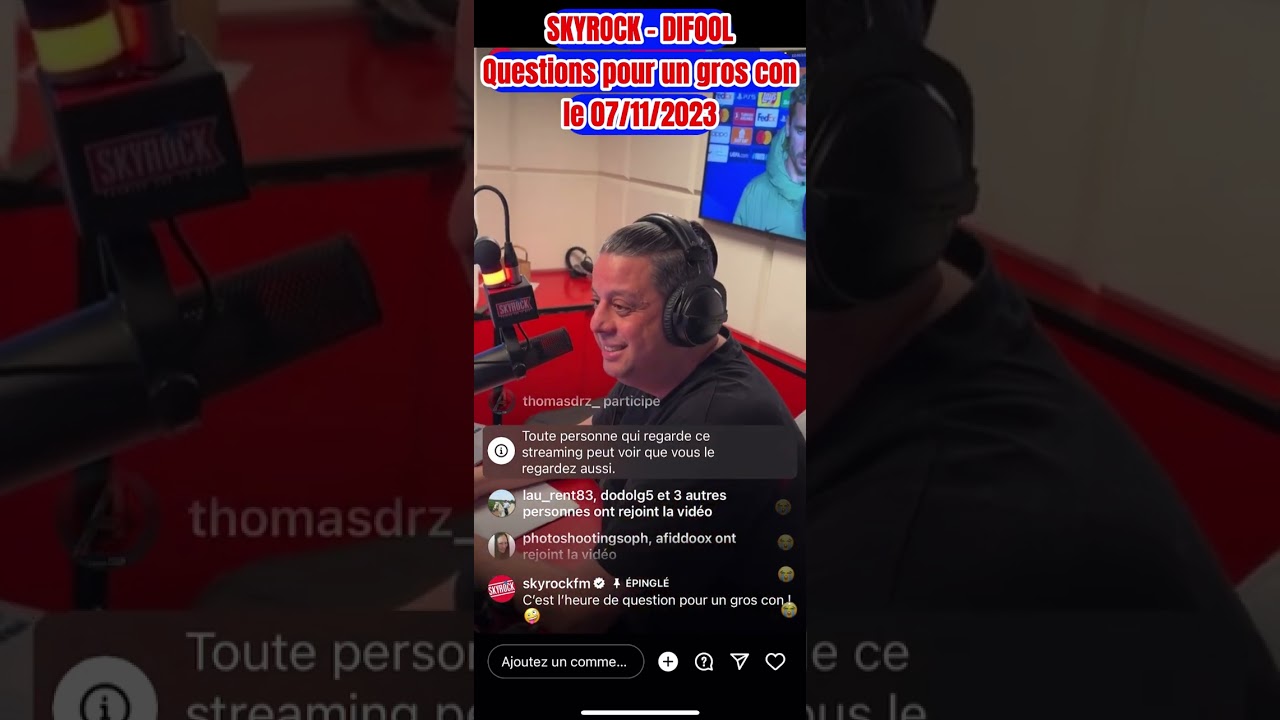 Skyrock - Questions pour un gros con - 07/11/23