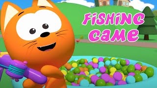 MEOW MEOW KITTY GAMES 😹  FISHING 🐳 Learn colors with Colored Surprise Eggs