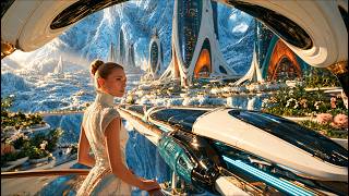 Futuristic City Inside a Giant Glacier ❄️ 1 Hour Ambient Music for Sleep, Focus & Relax | Year 2700 screenshot 4