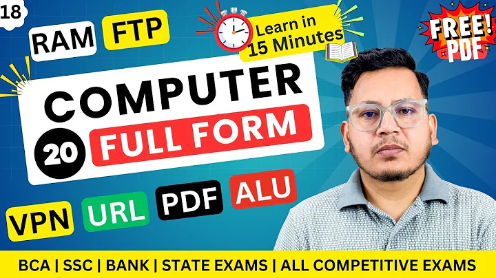 Top 20 Computer Full Forms | CPU, RAM, IP, TCP, VPN, PDF, URL, ALU  Explained in Hindi