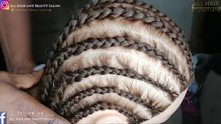 #10 How To Braid Cornrow 4 Beginners Only - Basics