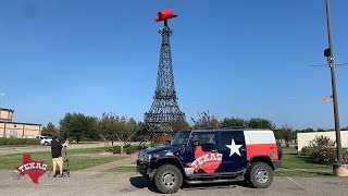 Within the lone star state’s version of city love, sits a 65 feet
tall replica eiffel tower. built in 1994, tower was donated by local
weld...