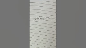 cursive writing "november"। #shorts