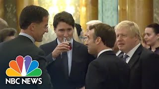 NATO Leaders Caught On Camera Talking Informally At Royal Reception | NBC News