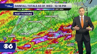 Some parts of Virginia saw 4-6 inches of rain over past 72 hours