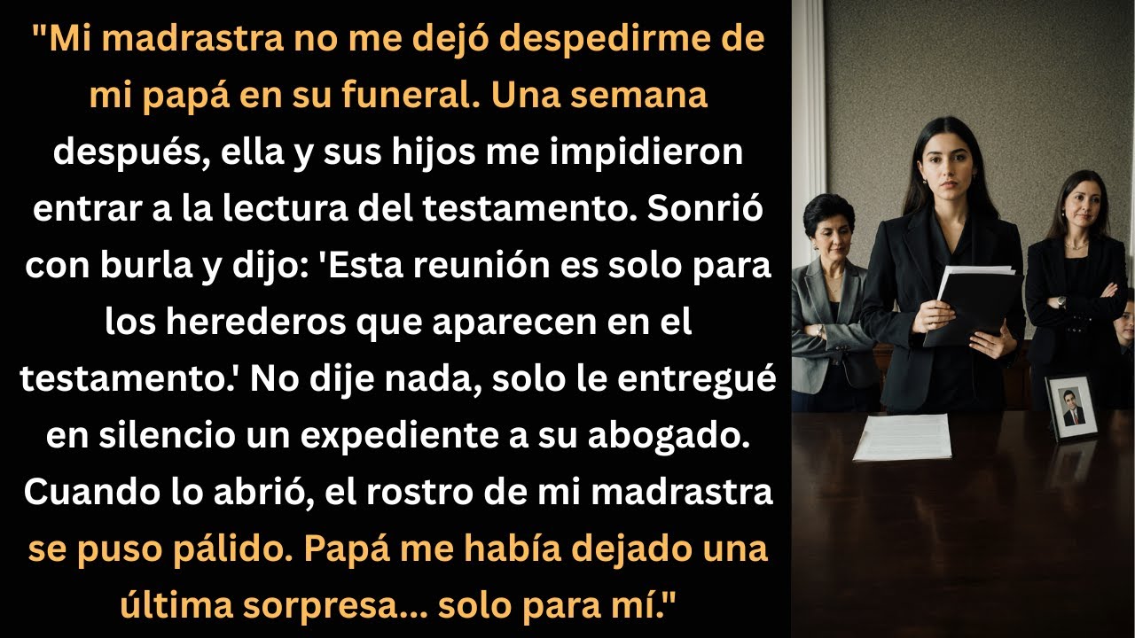 No me dejaron despedirme ni entrar al testamento, pero papá me dejó una sorpresa.