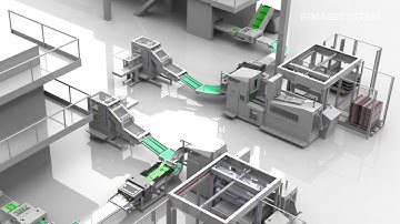 Automated log stacking of short logs behind two double-web Sunday 2000 presses