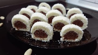 Rulada cu cocos si ciocolata/Rotolo al cocco e cioccolato 🍫 #rolls