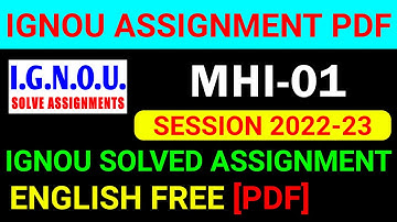 MHI-01 Solved Assignment 2022-23 in English, MHI 1 Solved Assignment 2023, MHI 1 Assignment
