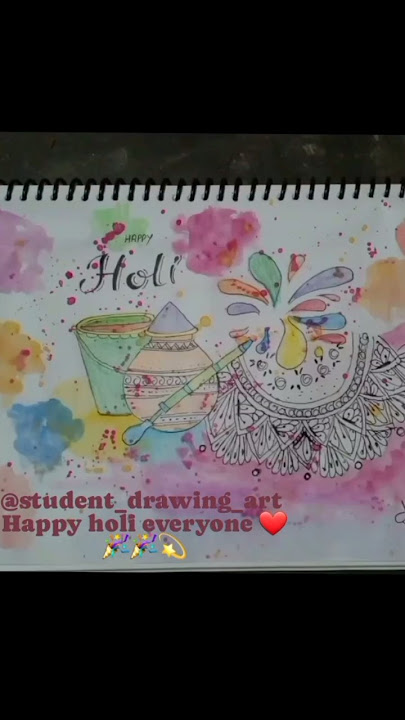 Holi art work❤💫🎨😊#holispecial #holiat #comment #like #subscribe
