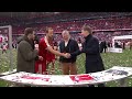 Michael Olise tries to avoid getting splashed with beer during his interview 😅🍻 | ESPN FC
