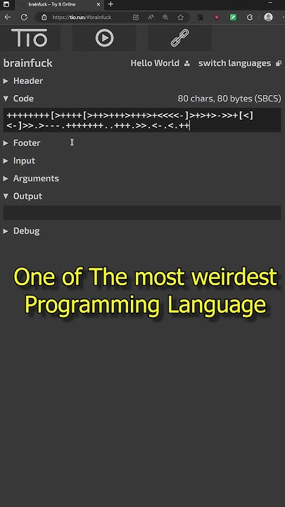 The Brainfuck Programming Language - YouTube