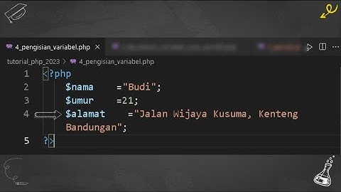 2023 - Cara penulisan variabel dalam pemrograman PHP