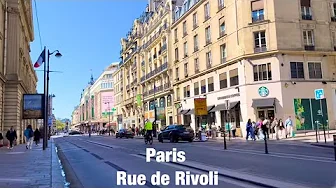 Paris city walks   Rue de Rivoli   Paris, France 4K
