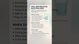 Why You Should Use ORS | Oral Rehydration Solution Benefits & Uses Explained #oralrehydrationsalts
