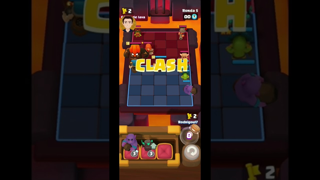 MAZO REY BÁRBARO CLASH MINI TEMPORADA 3 vs GOLEM DE LAVA |Duelo 2|Ronda 5/5| 