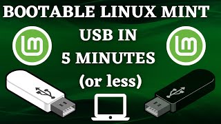 how to create a linux mint bootable usb drive in 2023! | install linux mint free | 5 minute tutorial