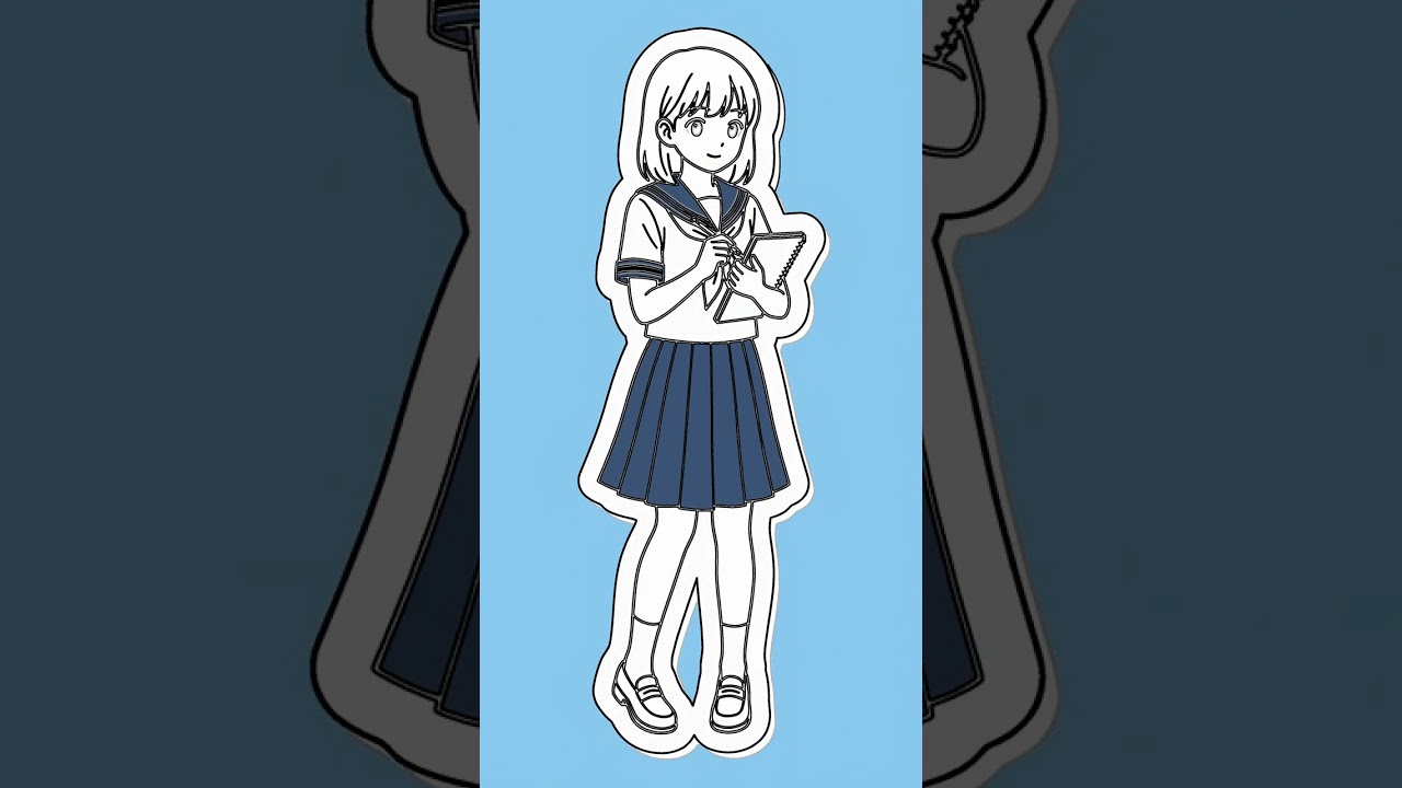 Easy Anime Girl Drawing Tutorial for Beginners! with Chillify