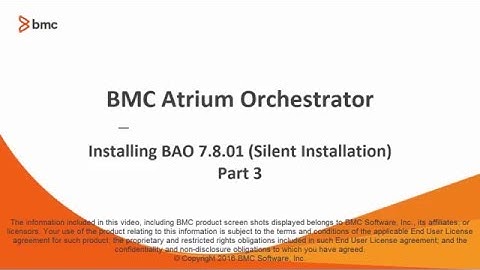 Installing BMC Atrium Orchestrator on Linux - Part 3