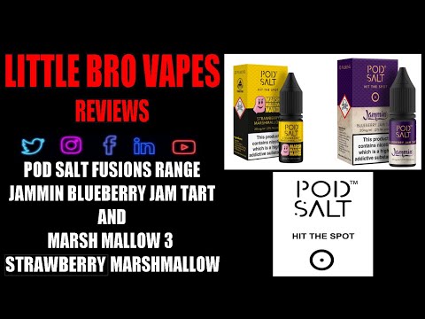 POD SALT FUSIONS RANGE BLUEBERRY JAM TART AND STRAWBERRY MARSHMALLOW