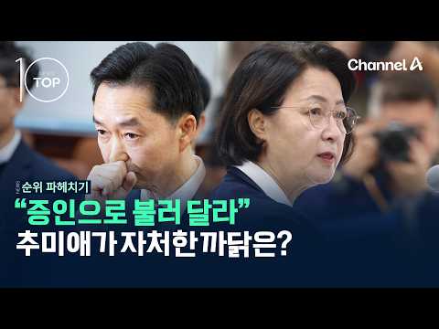 Why did Choo Mi-ae volunteer to be called as a witness? / Channel A / News TOP10