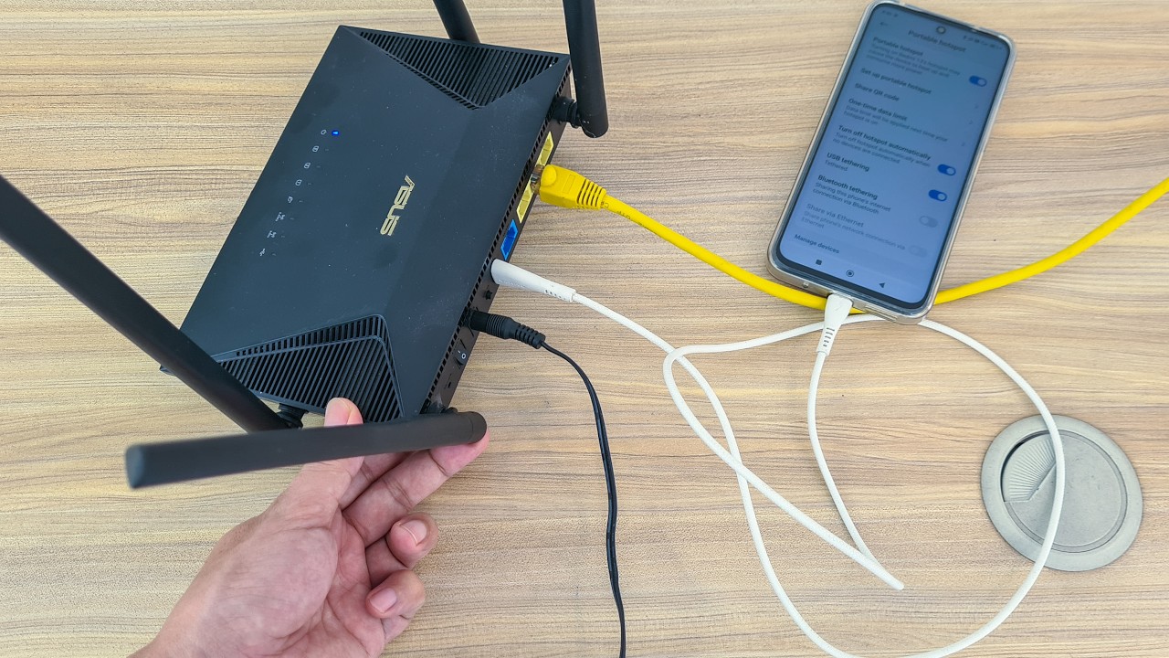 ASUS USB Internet : how to share Internet from phone to router
