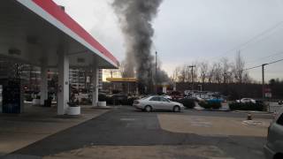 Alexandria shell gas station on fire