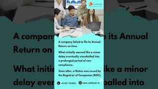Missed Annual Return filing led to prolonged non-compliance &amp; an ROC notice, A ₹7.44 lakh penalty