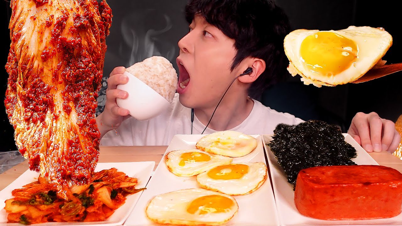 MUKBANG ASMR 집밥! 쌀에도 등급이 있다?(특등급)쌀,계란후라이,흰밥,김치 먹방KOREAN HOME FOOD EATING SOUNDS الأرز المنزل Nhà gạo