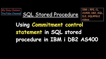 Using Commitment control statement in SQL stored procedure in IBM i DB2 AS400