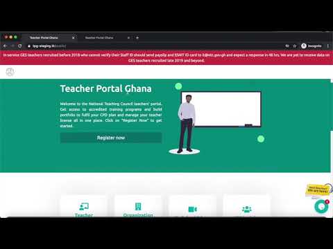 Teacher Portal Ghana Walkthrough [Teacher Registration]