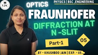 Fraunhofer Diffraction at N-Slit (Diffraction Grating) | lect.-05 | optics #diffraction #physics