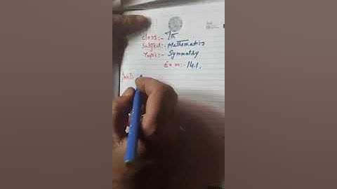 Symmetry exercise 14.1 class 7th