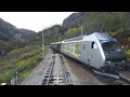 Train drivers view flm  myrdal trains meet at berekvam