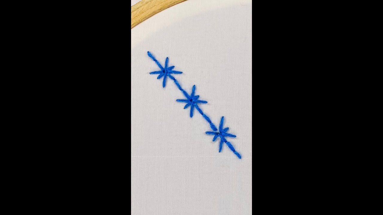 Algerian Eye Stitch Tutorial || Hand Embroidery Flower Designs || kaarigari || 