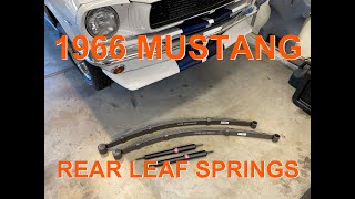 how to install leaf springs and rear shocks in a 1966 mustang