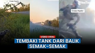 Serangan Ukraina dari Balik Semak-semak, Tank Rusia Hancur di Pinggir Jalan