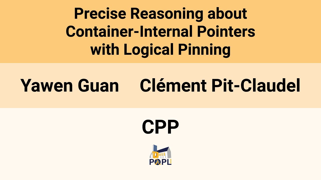 [CPP'26] Precise Reasoning about Container-Internal Pointers with Logical Pinning