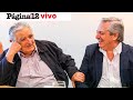 Alberto Fernández con Pepe Mujica en vivo