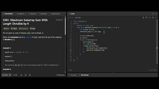 LeetCode 3381. Maximum Subarray Sum With Length Divisible by K
