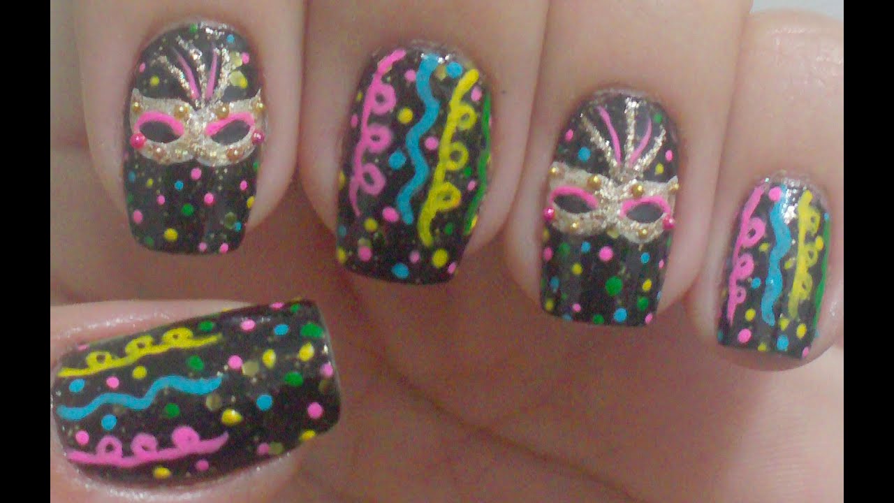 Unhas Decoradas Para o Carnaval Manual Bela e Simples Unhas Decoradas Para o Carnaval Manual Bela e Simples