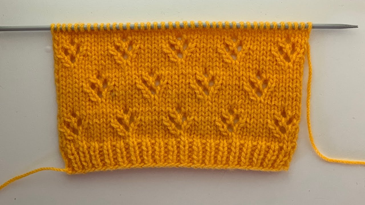 Beautiful Eyelet Lace Knitting Stitch Pattern For Baby Sweater