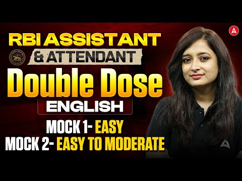 RBI Assistant & Attendant English | English Practice Set Mock 1 & Mock 2 | By Kinjal Ma'am